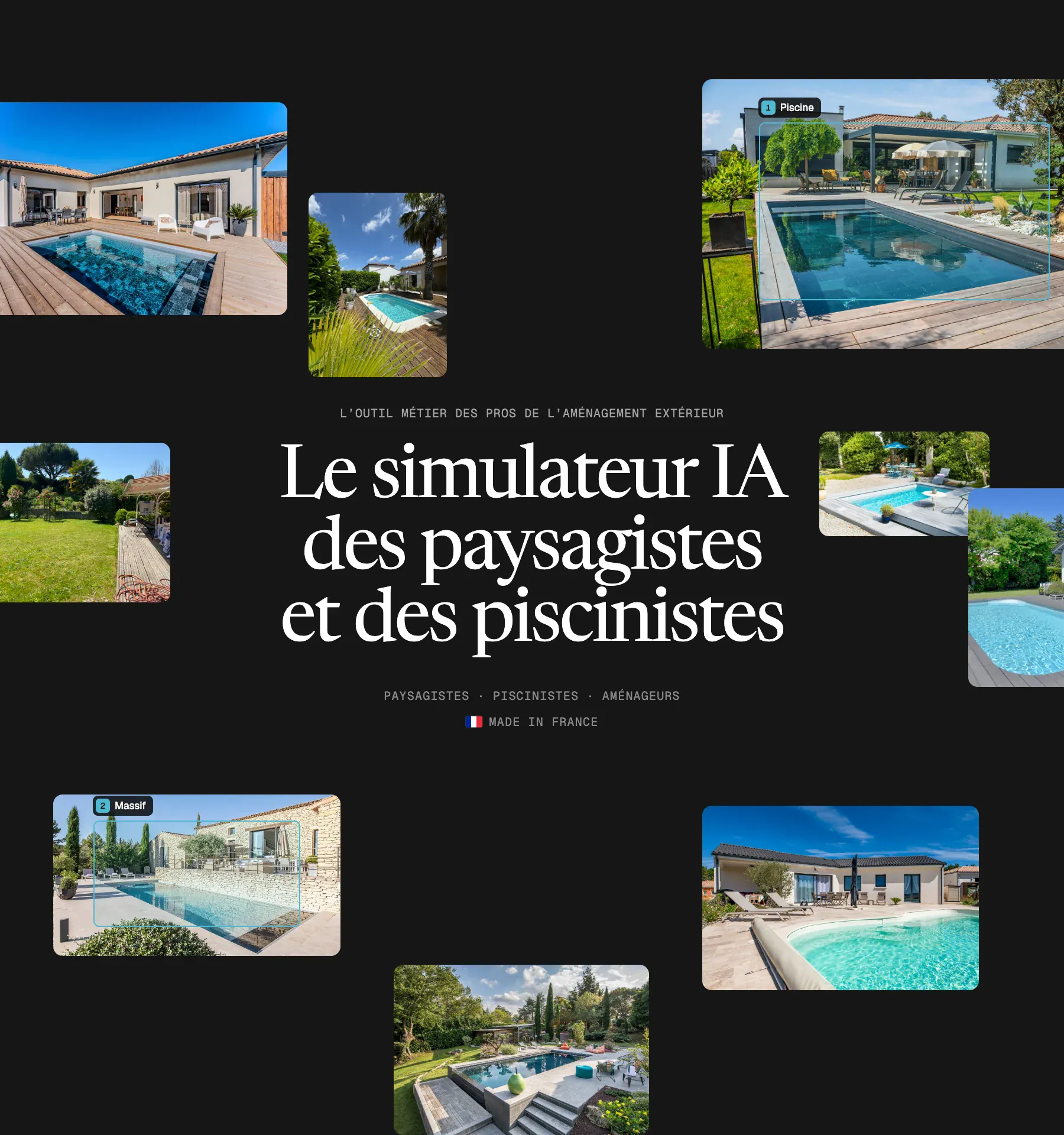 Jardia, le simulateur IA des paysagistes et des piscinistes : des jardins et des piscines aménagés